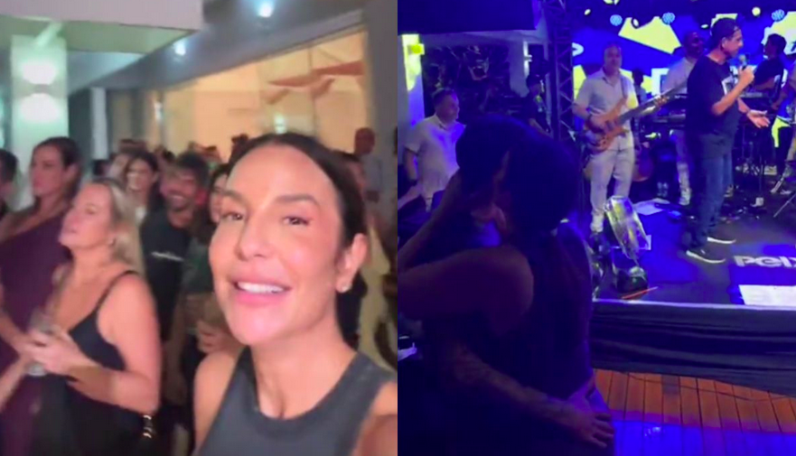 Ivete Sangalo comemora aniversário com família e amigos na Bahia