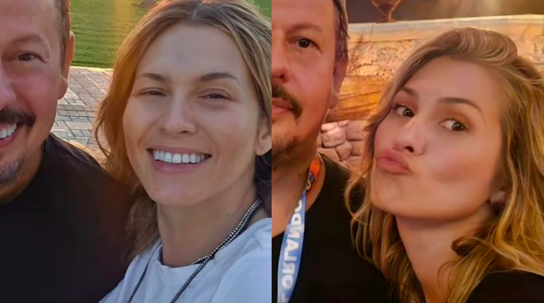 Discreta, Lívia Andrade posta fotos raras com o namorado em data especial